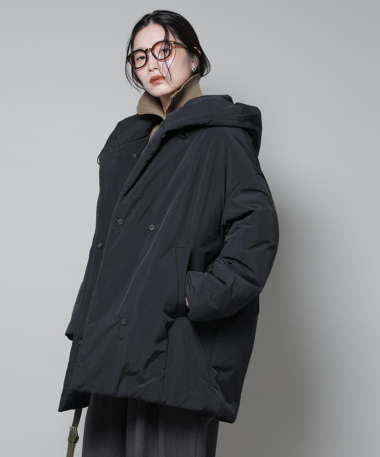 ETHERMALOFT(R)AEROGEL 中綿フードコクーンコート 6695211307