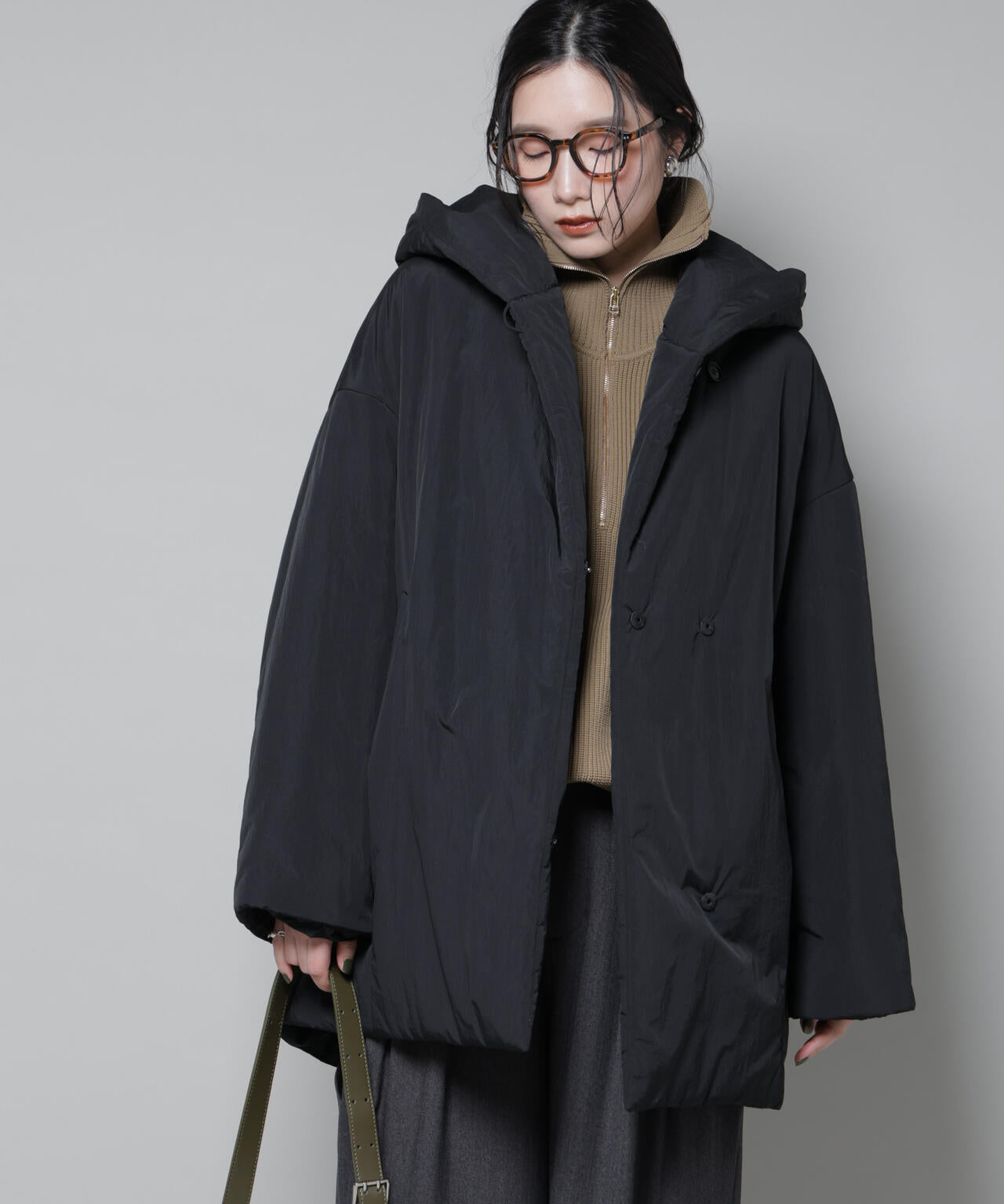 ETHERMALOFT(R)AEROGEL 中綿フードコクーンコート 6695211307