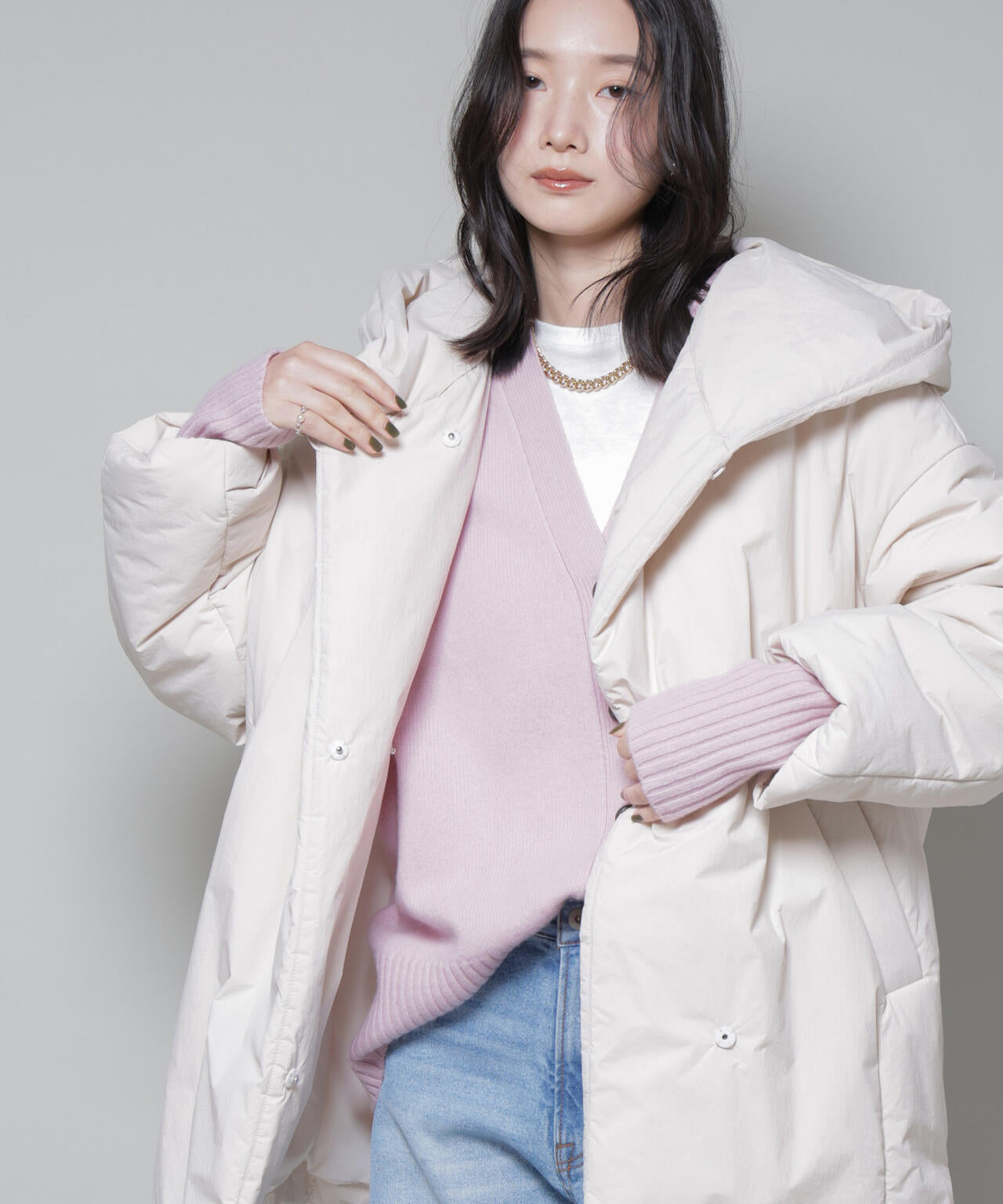 ETHERMALOFT(R)AEROGEL 中綿フードコクーンコート 6695211307