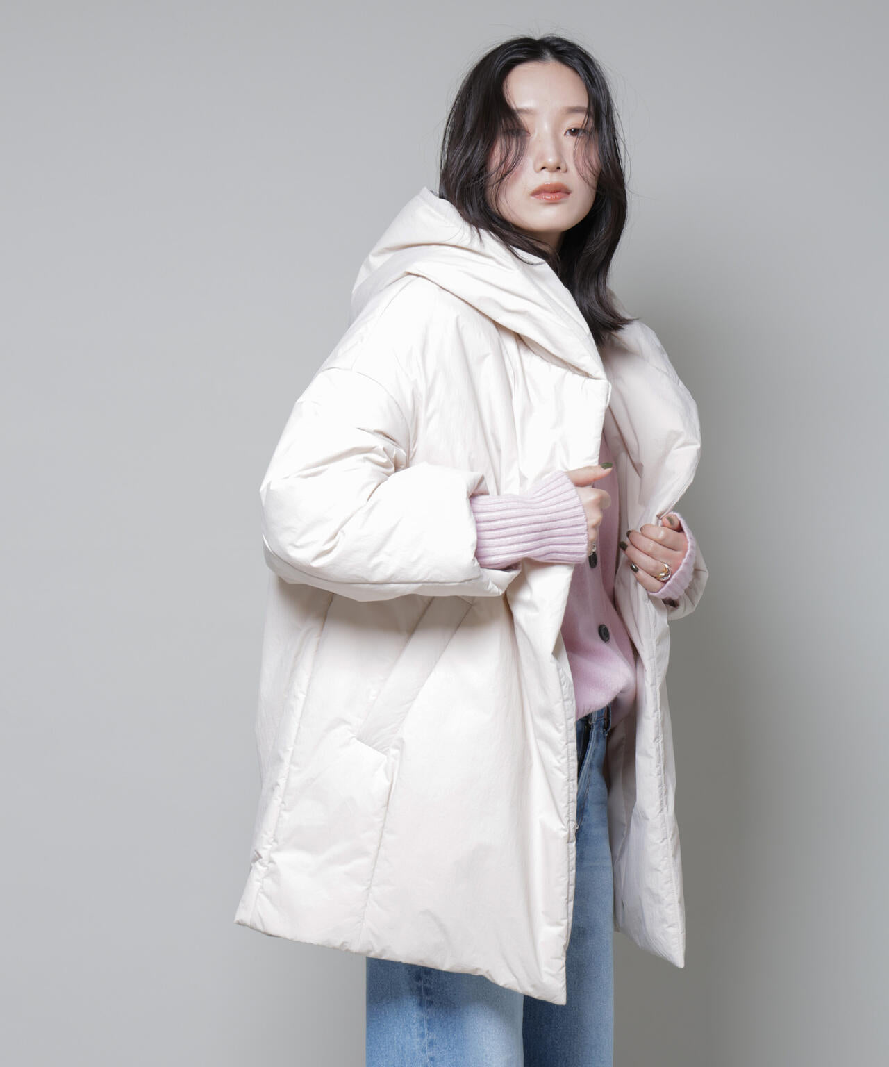 ETHERMALOFT(R)AEROGEL 中綿フードコクーンコート 6695211307