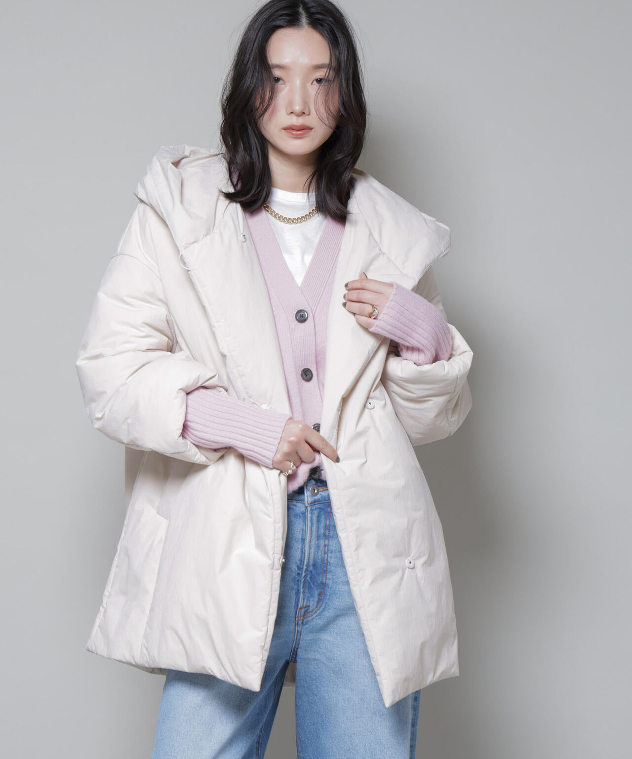 ETHERMALOFT(R)AEROGEL 中綿フードコクーンコート 6695211307