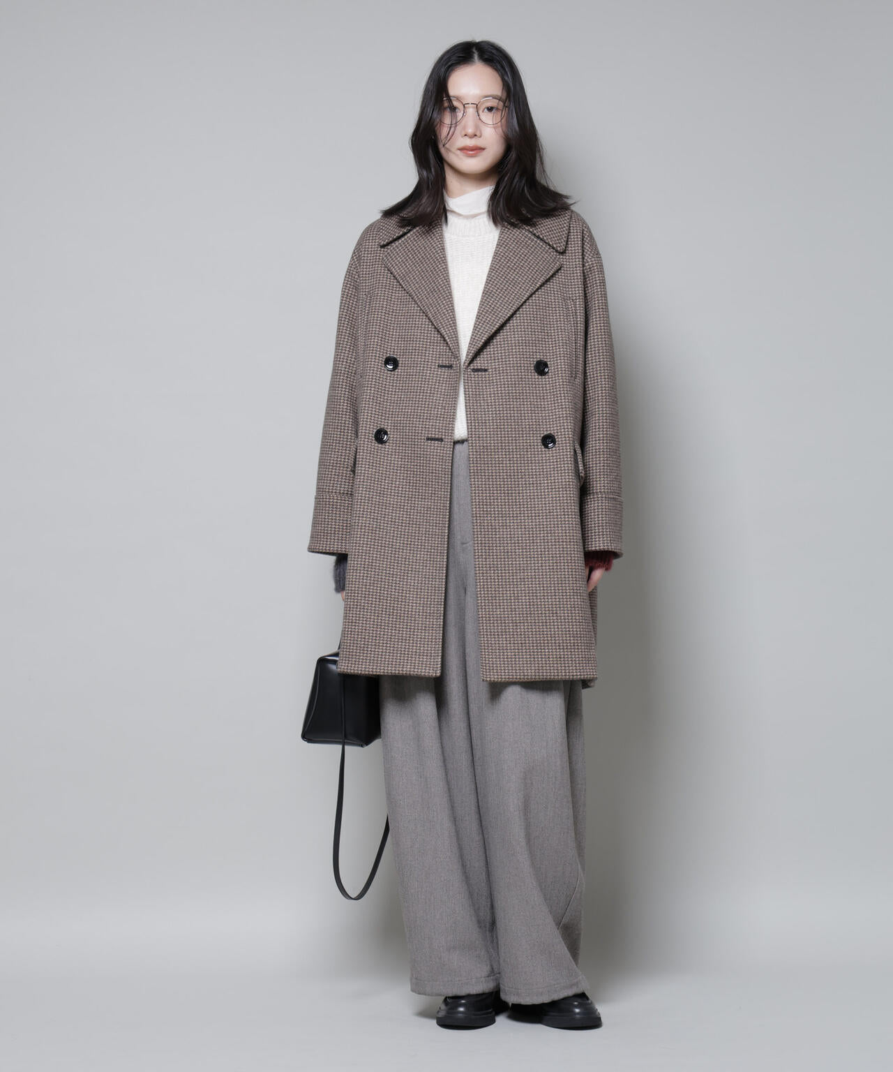 オーバーサイズポケットチェックコート 6695211308