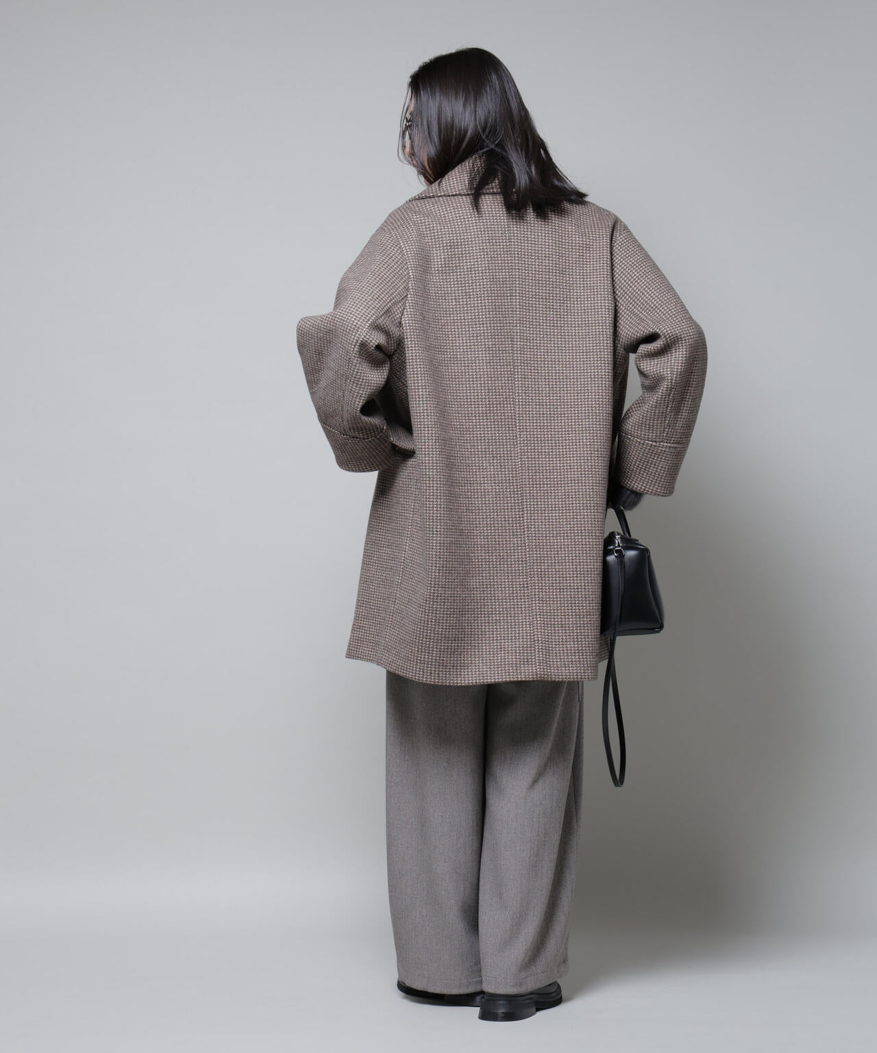 オーバーサイズポケットチェックコート 6695211308