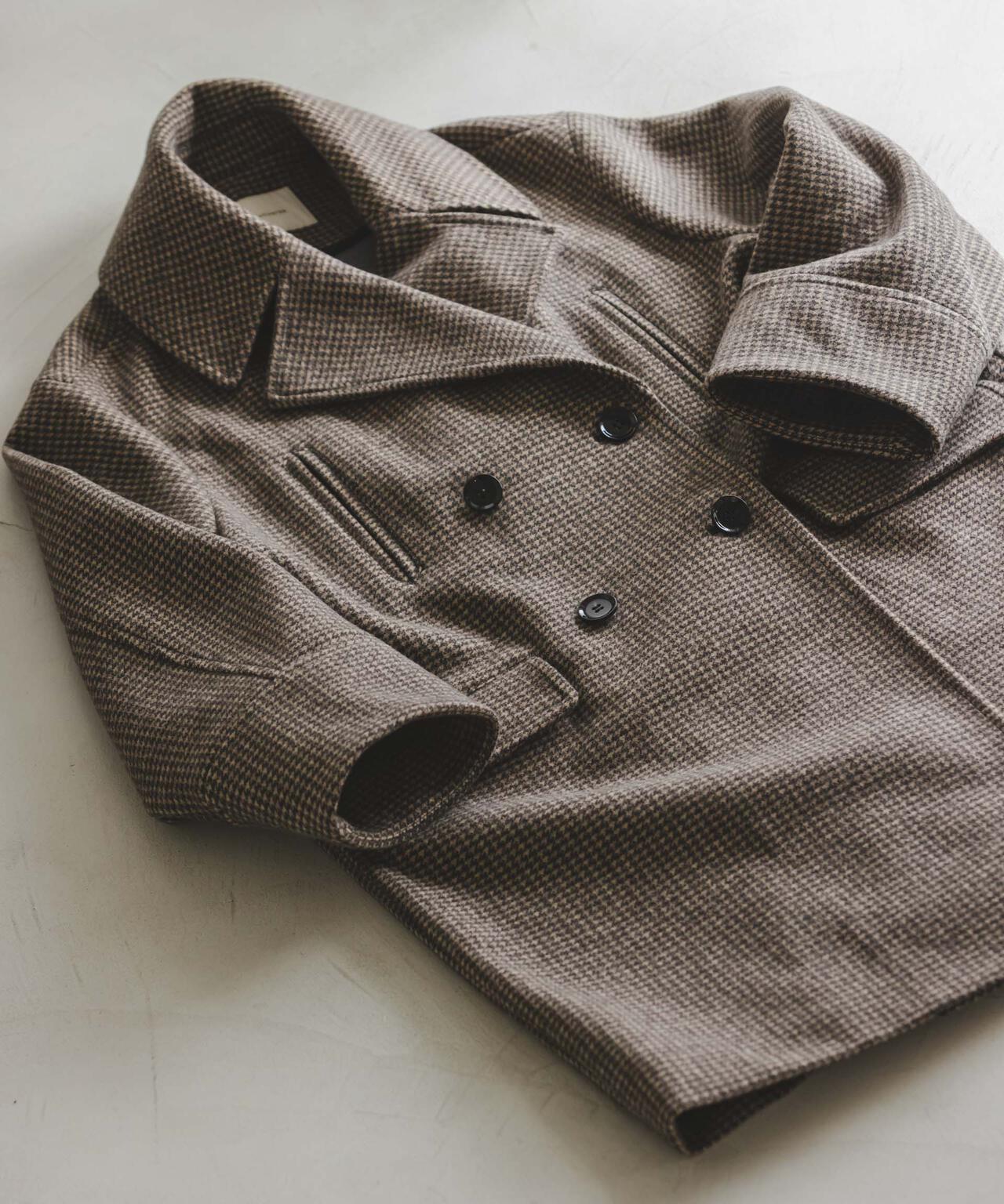 オーバーサイズポケットチェックコート 6695211308