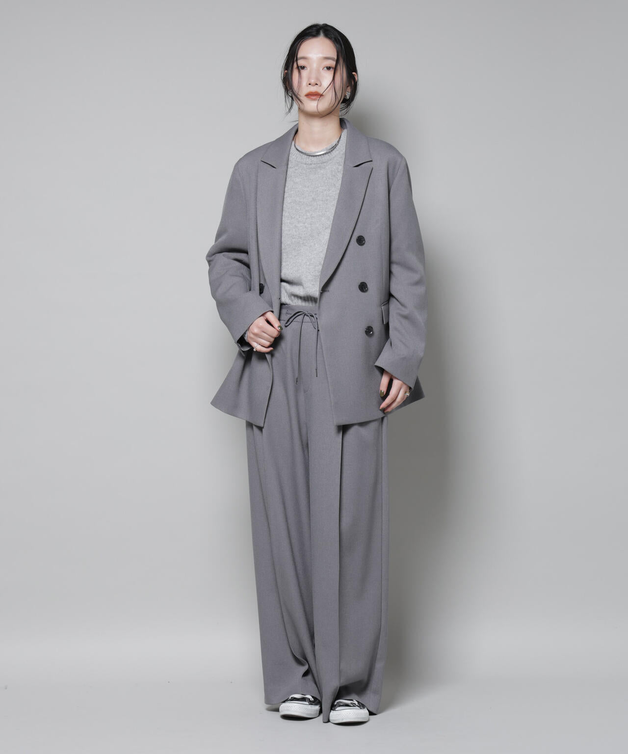 ストレッチサージダブルジャケット(セットアップ可) 6695216314