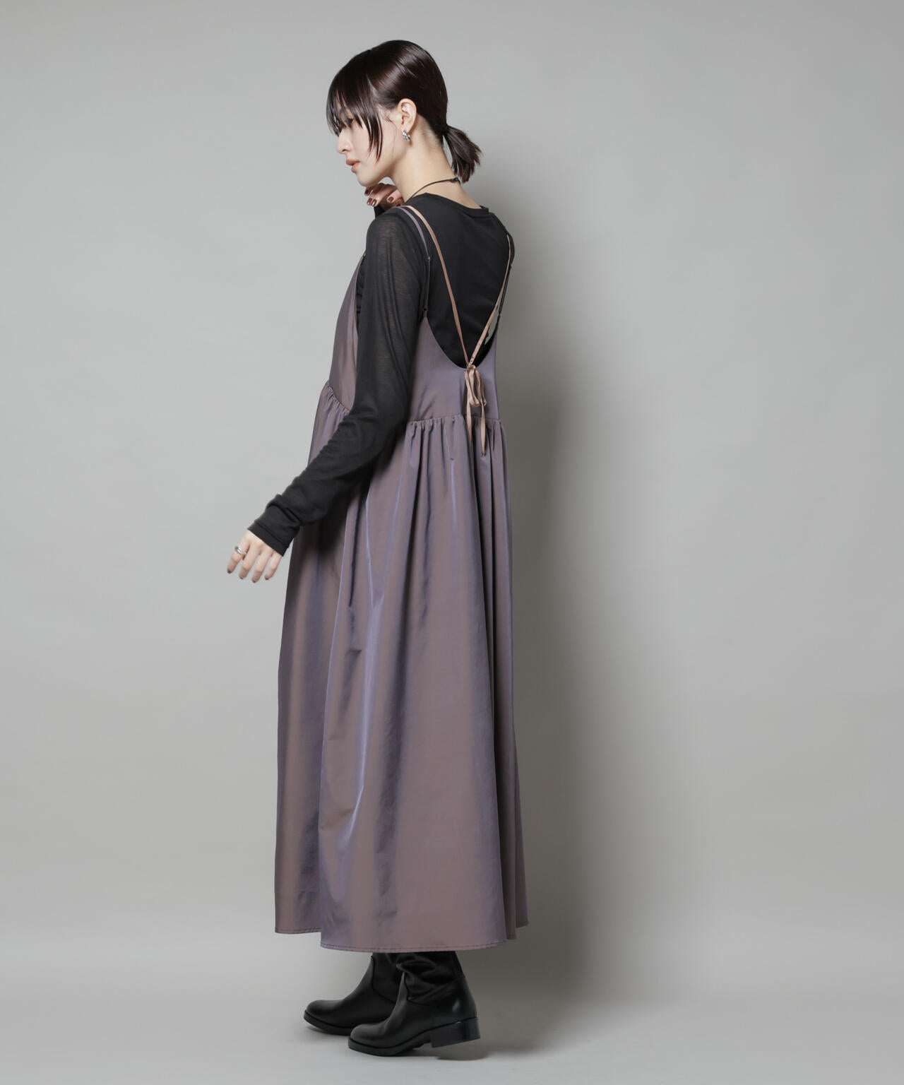 シャンブレータフタキャミレイヤードワンピース 6695219312