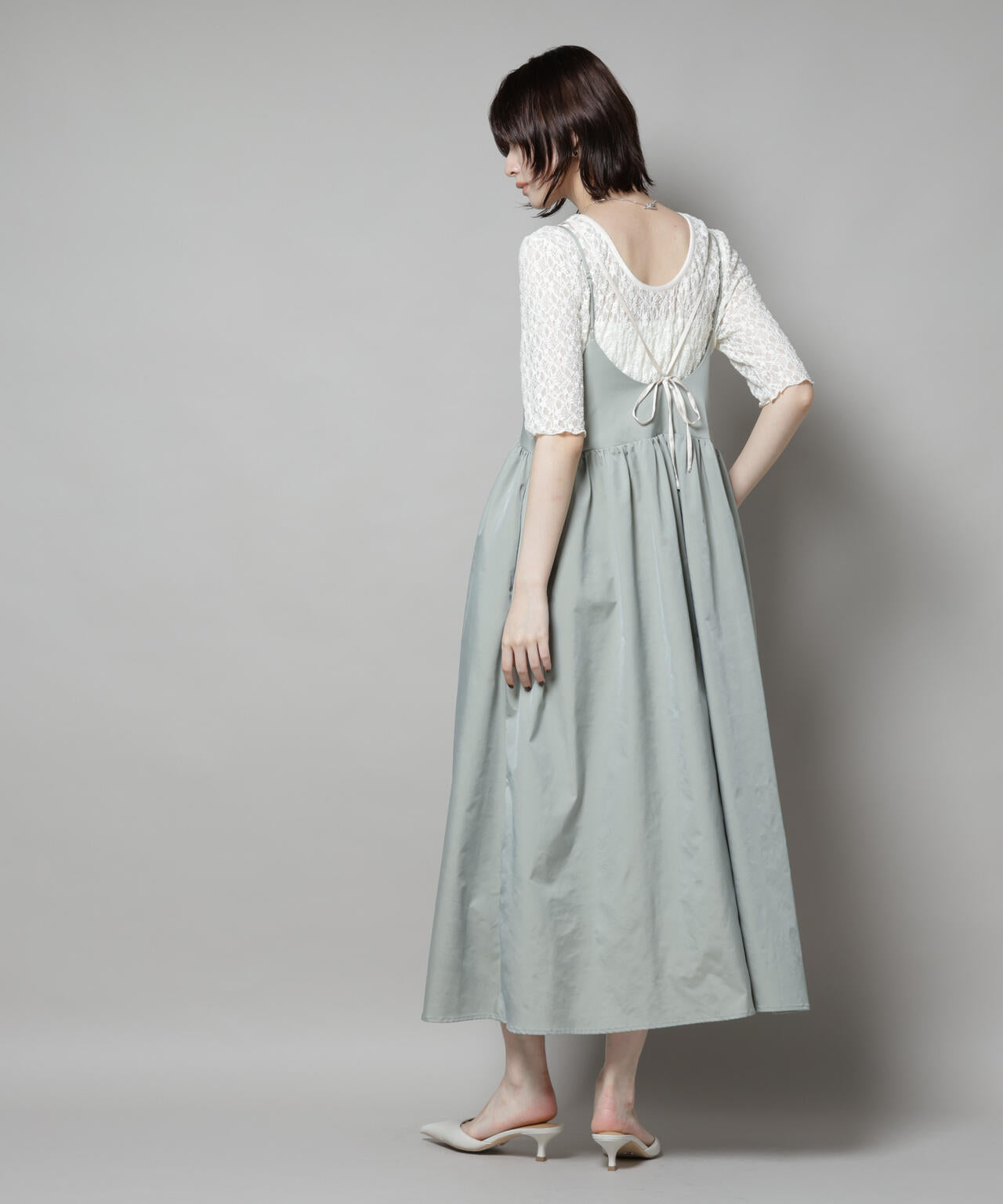 シャンブレータフタキャミレイヤードワンピース 6695219312