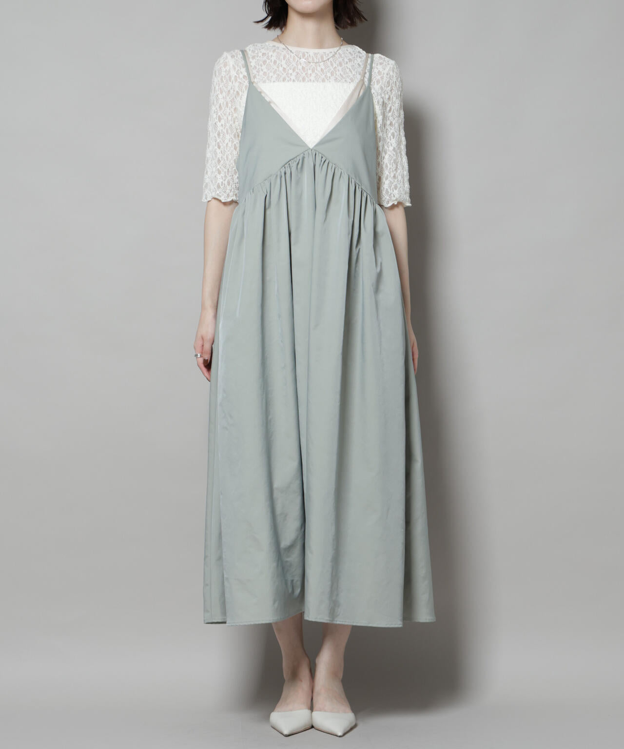 シャンブレータフタキャミレイヤードワンピース 6695219312