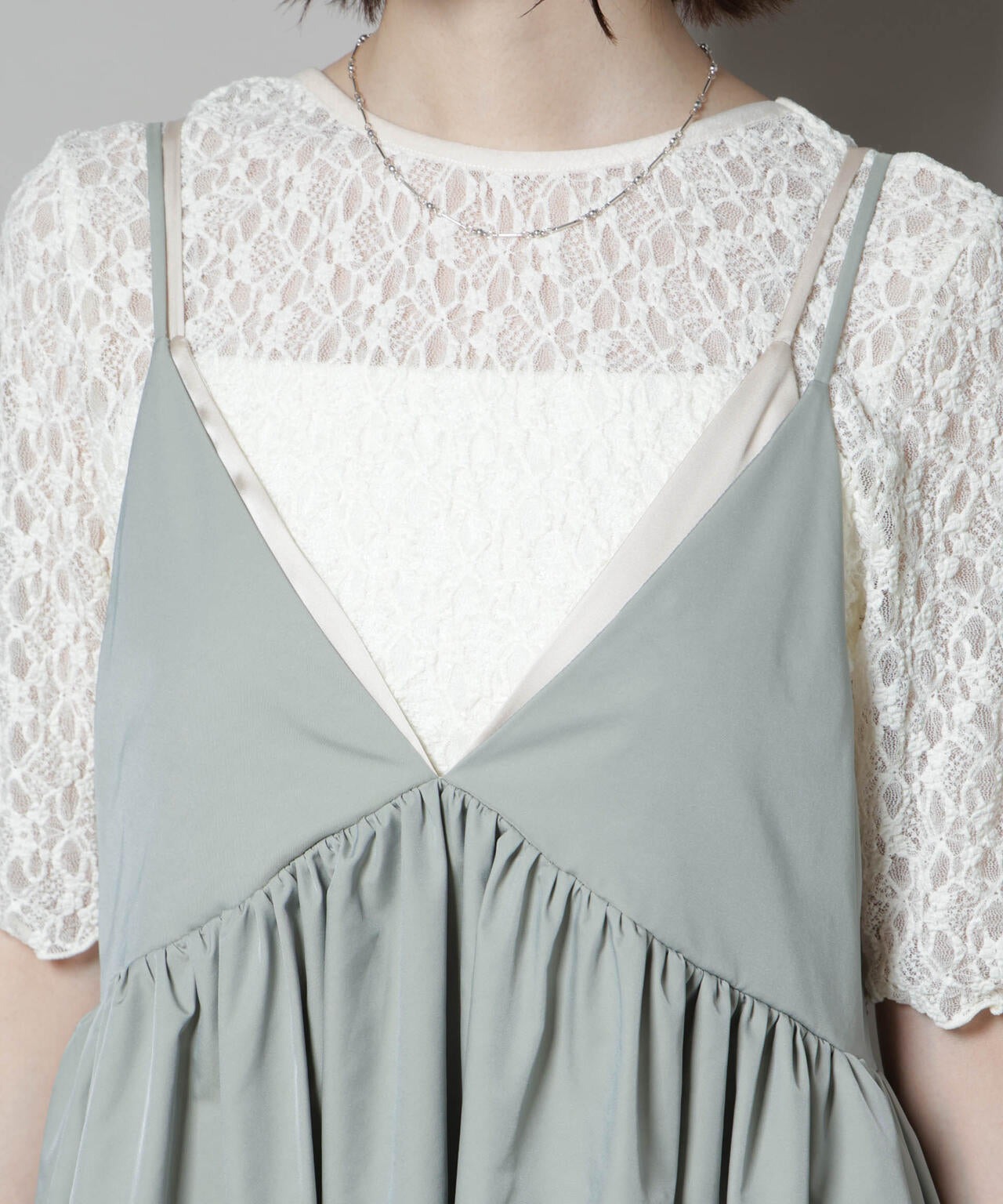 シャンブレータフタキャミレイヤードワンピース 6695219312