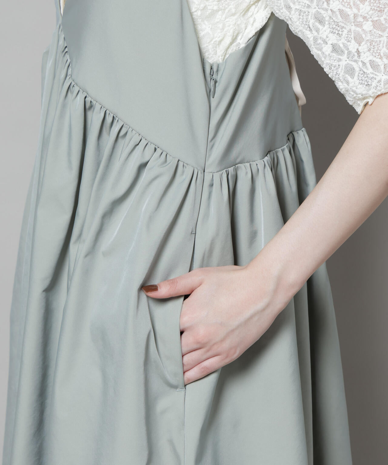 シャンブレータフタキャミレイヤードワンピース 6695219312