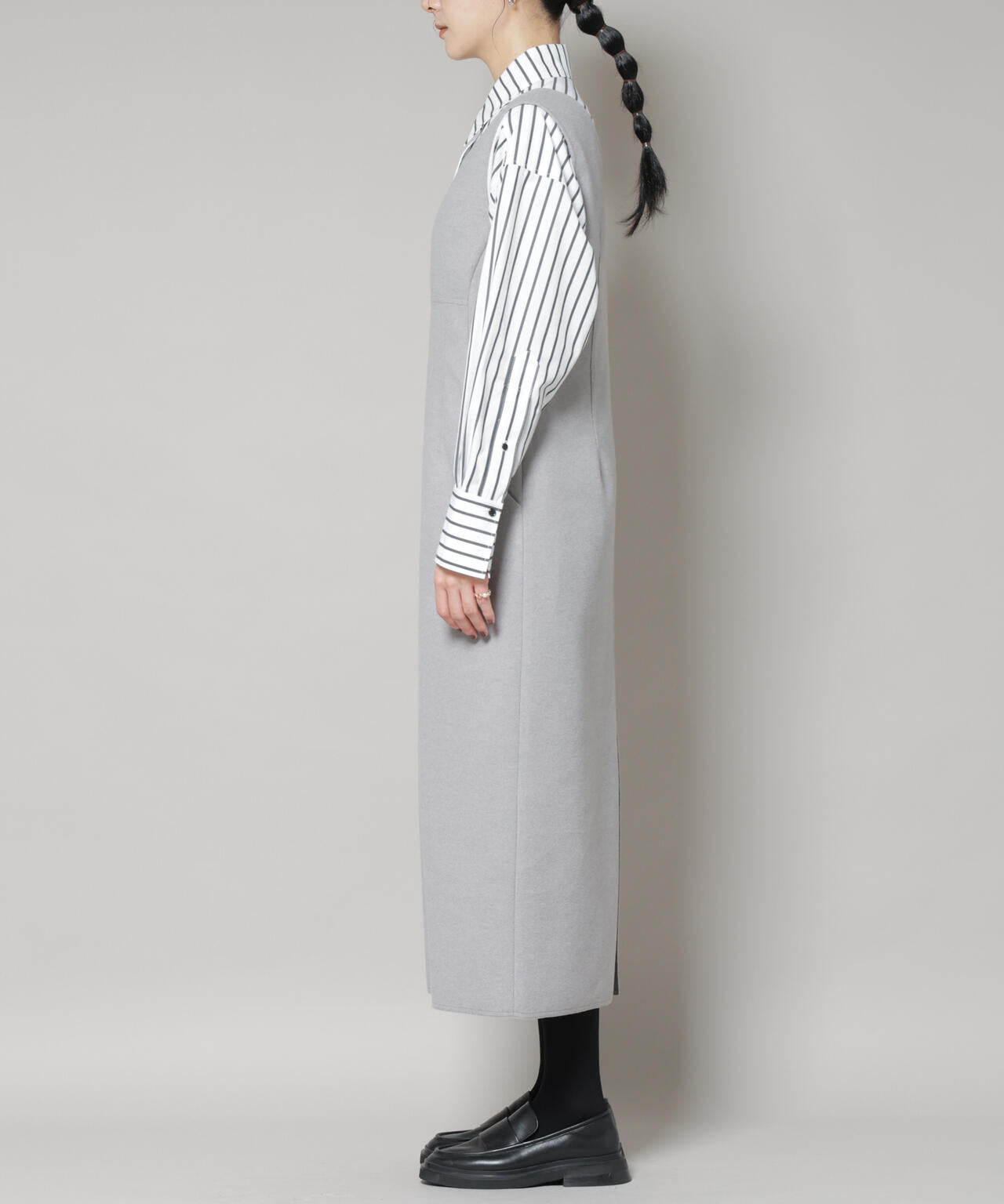 ニードルジャージーVネックワンピース 6695219320