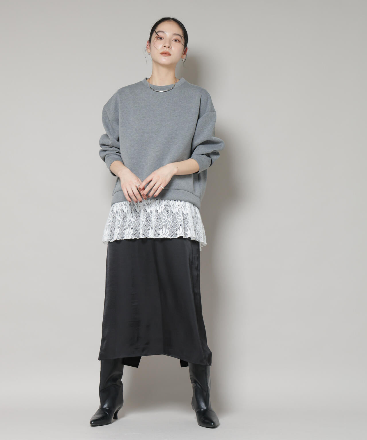 レースレイヤードセットワンピース 6695219327