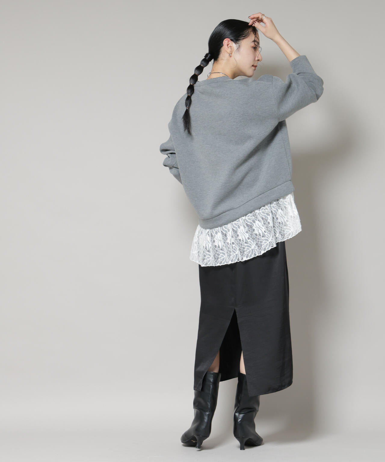 レースレイヤードセットワンピース 6695219327