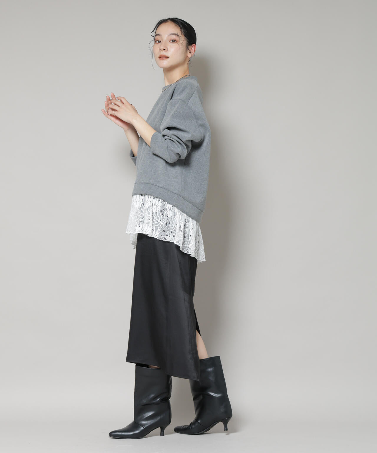 レースレイヤードセットワンピース 6695219327