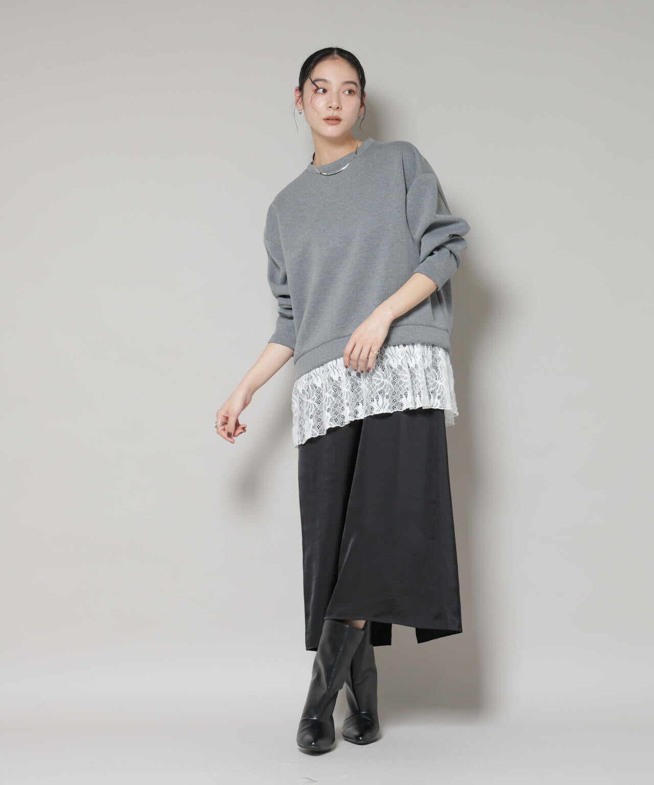 レースレイヤードセットワンピース 6695219327