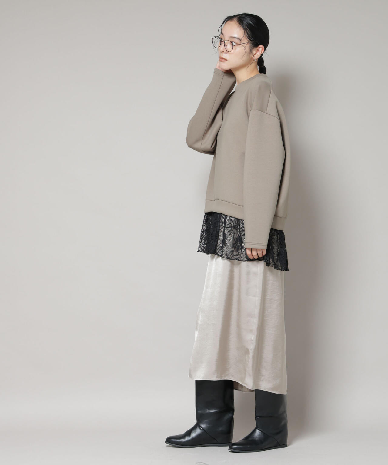 レースレイヤードセットワンピース 6695219327