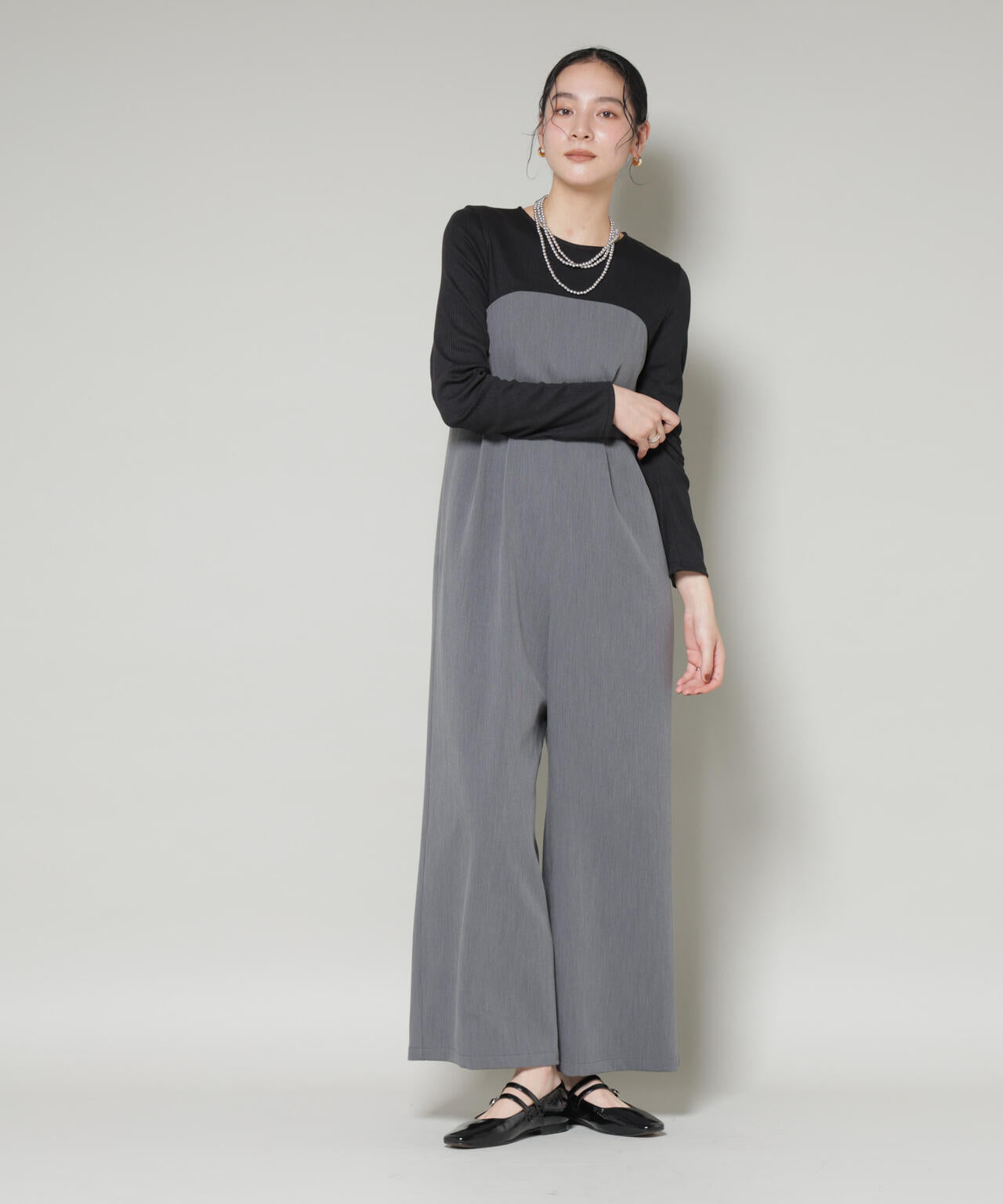 リブトップドッキングスーチングオールインワン