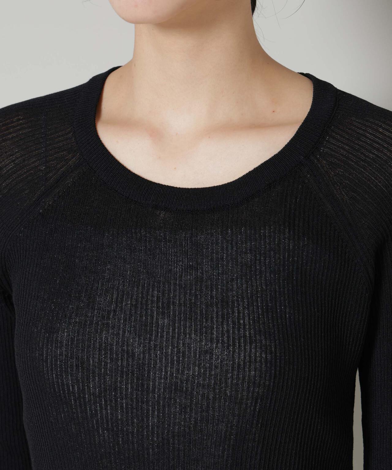 ツイードIラインワンピース×シアーリブニットセット 6695219329