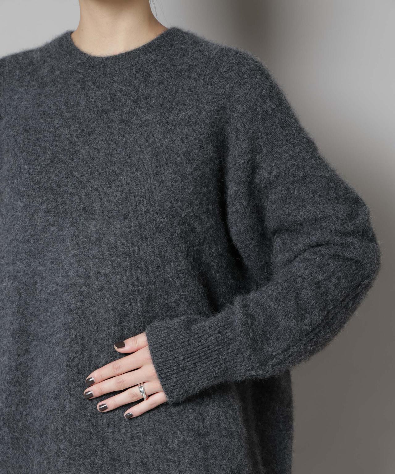 ウォッシャブルフォックスクルーワイドニットプルオーバー 6695222309