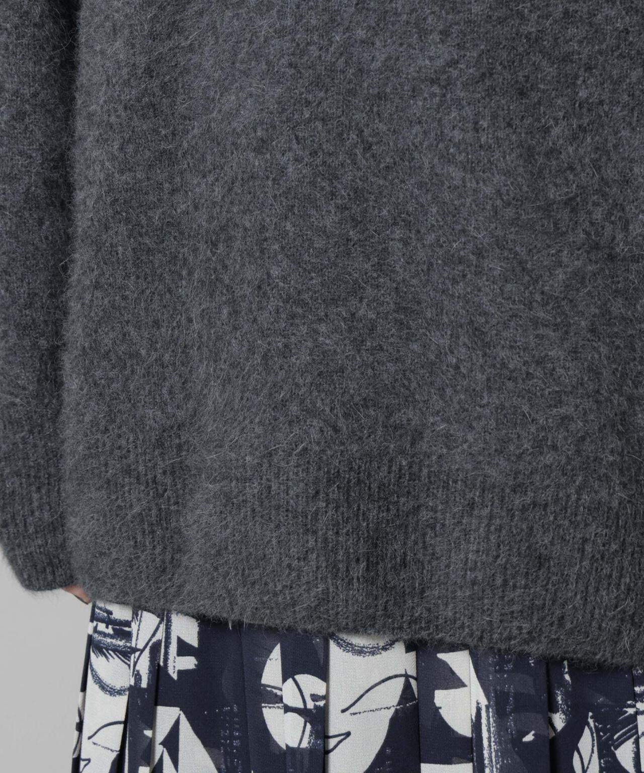 ウォッシャブルフォックスクルーワイドニットプルオーバー 6695222309