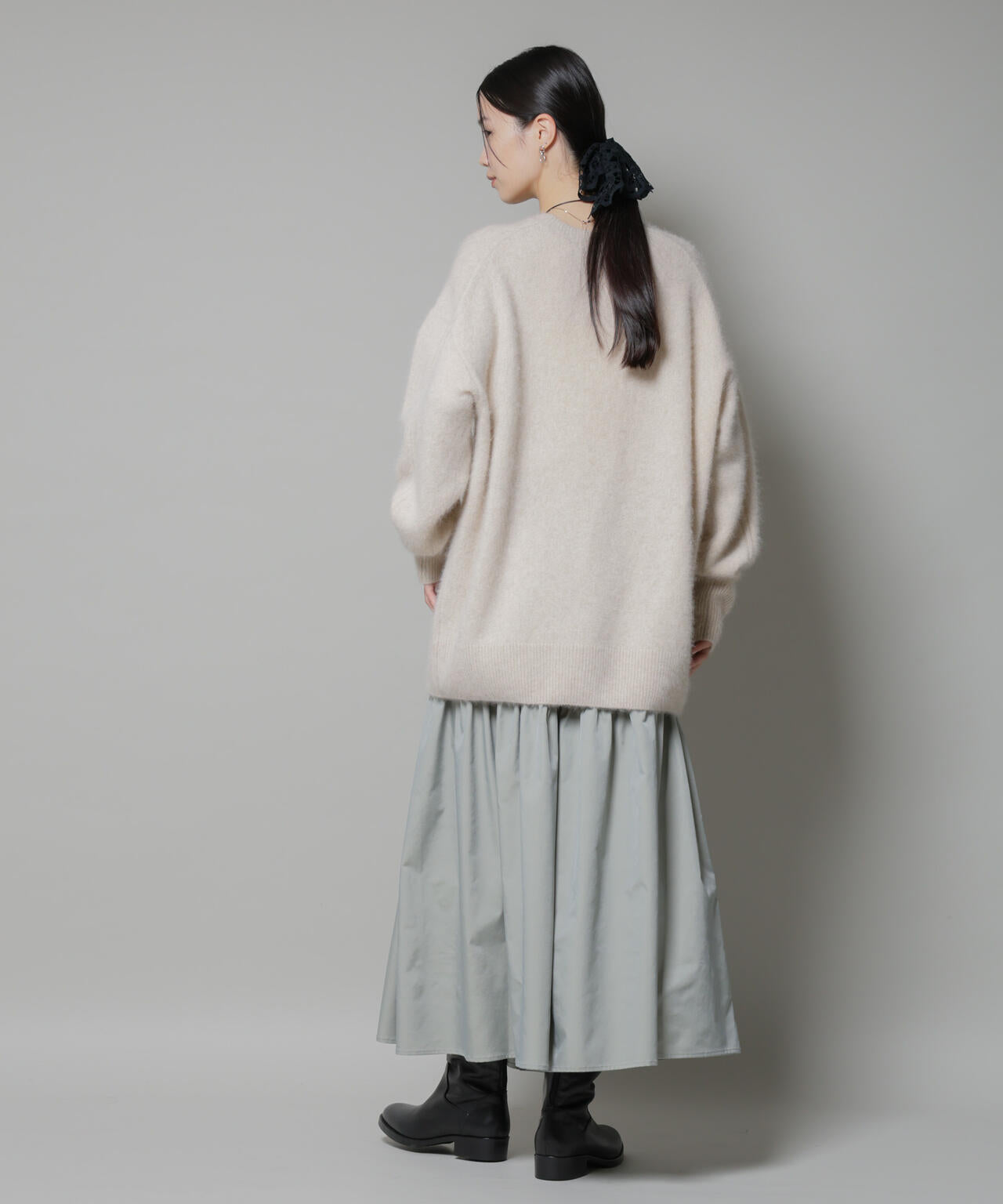 ウォッシャブルフォックスクルーワイドニットプルオーバー 6695222309