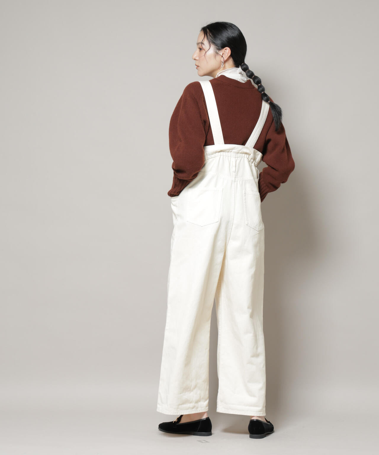 AQUAウールカシミヤVネックカーディガン 6695222311