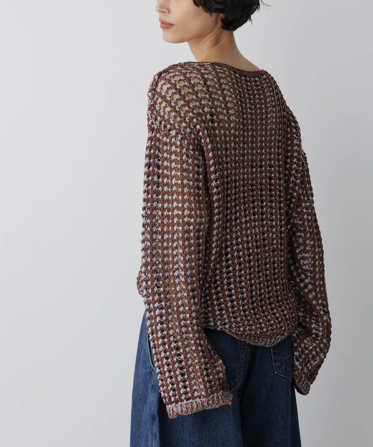 「STEVELOUR」シャイニーレースニットトップス 6695222327