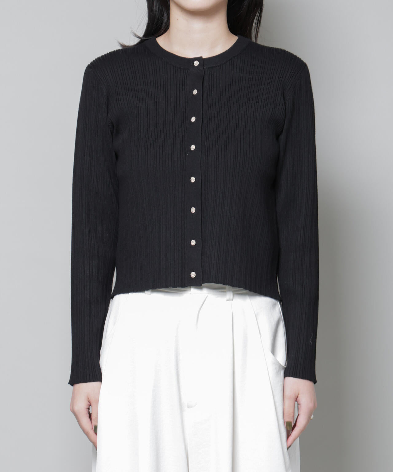 ホホバオイル加工ランダムリブカーディガン 6695222340