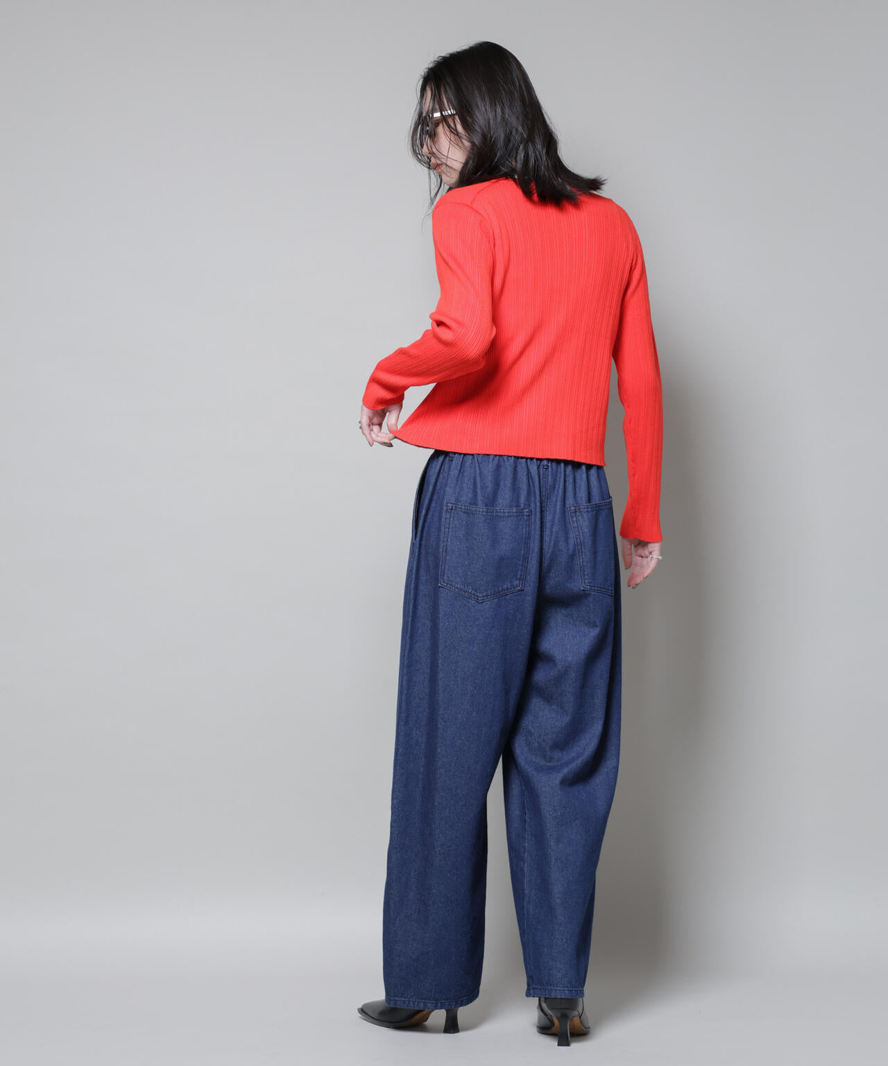 ホホバオイル加工ランダムリブカーディガン 6695222340