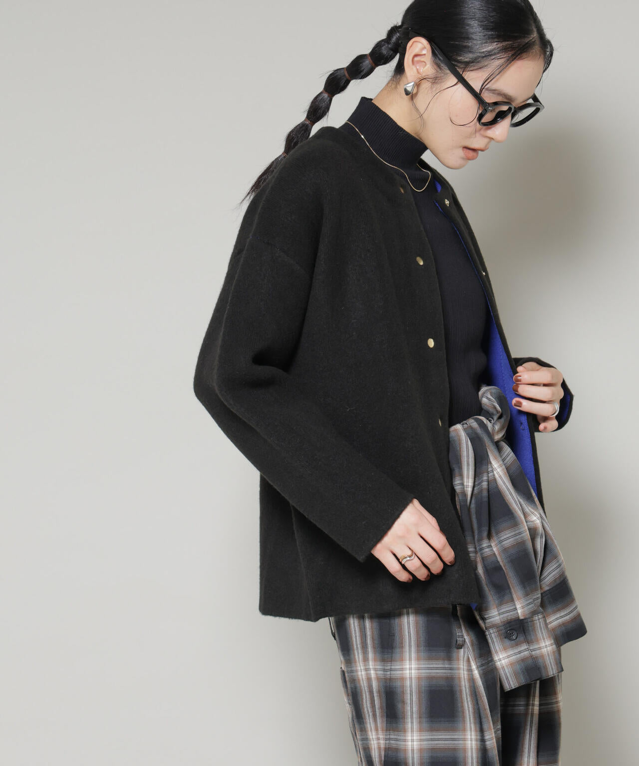 ダブルフェイスニットカーディガン 6695222345