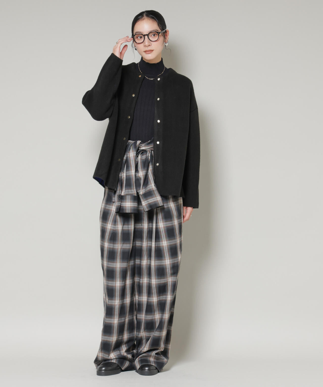 ダブルフェイスニットカーディガン 6695222345