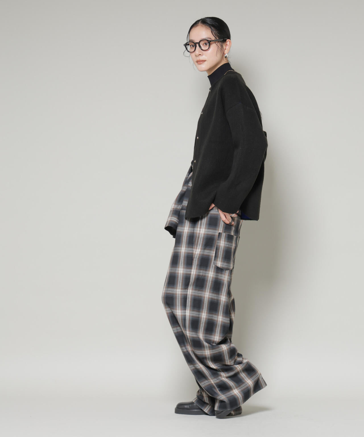 ダブルフェイスニットカーディガン 6695222345