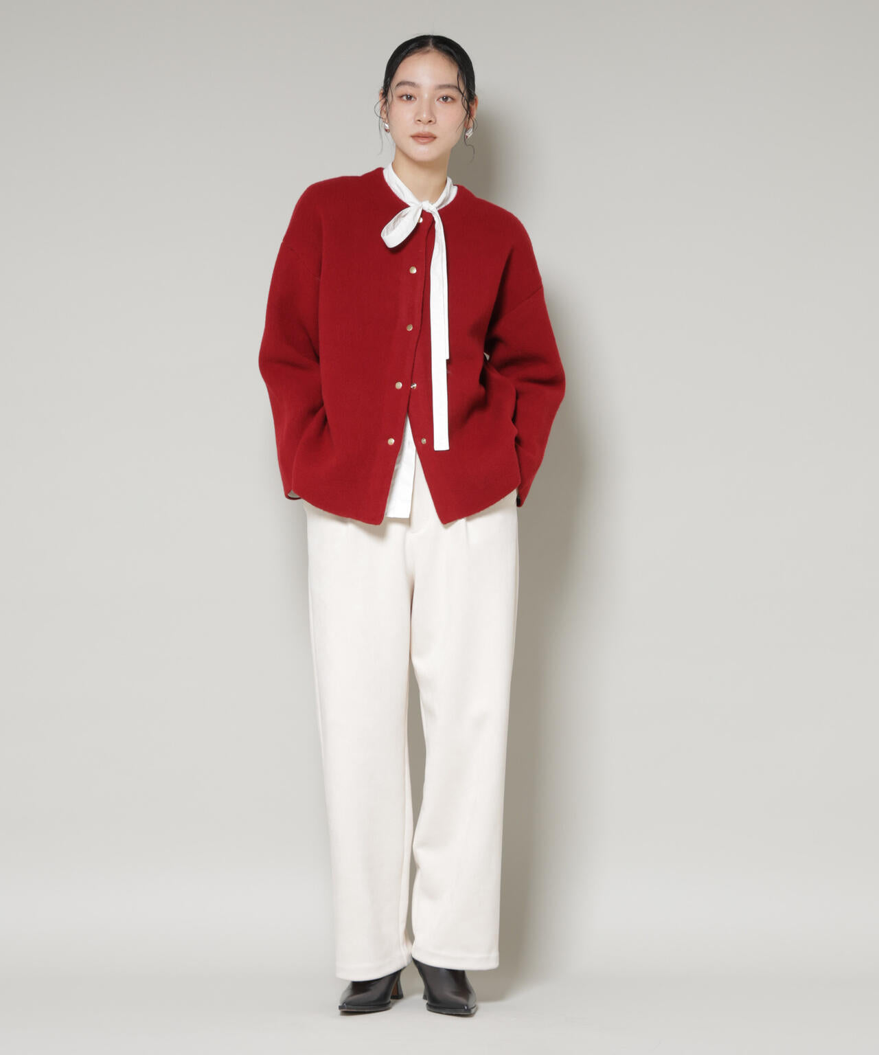 ダブルフェイスニットカーディガン 6695222345