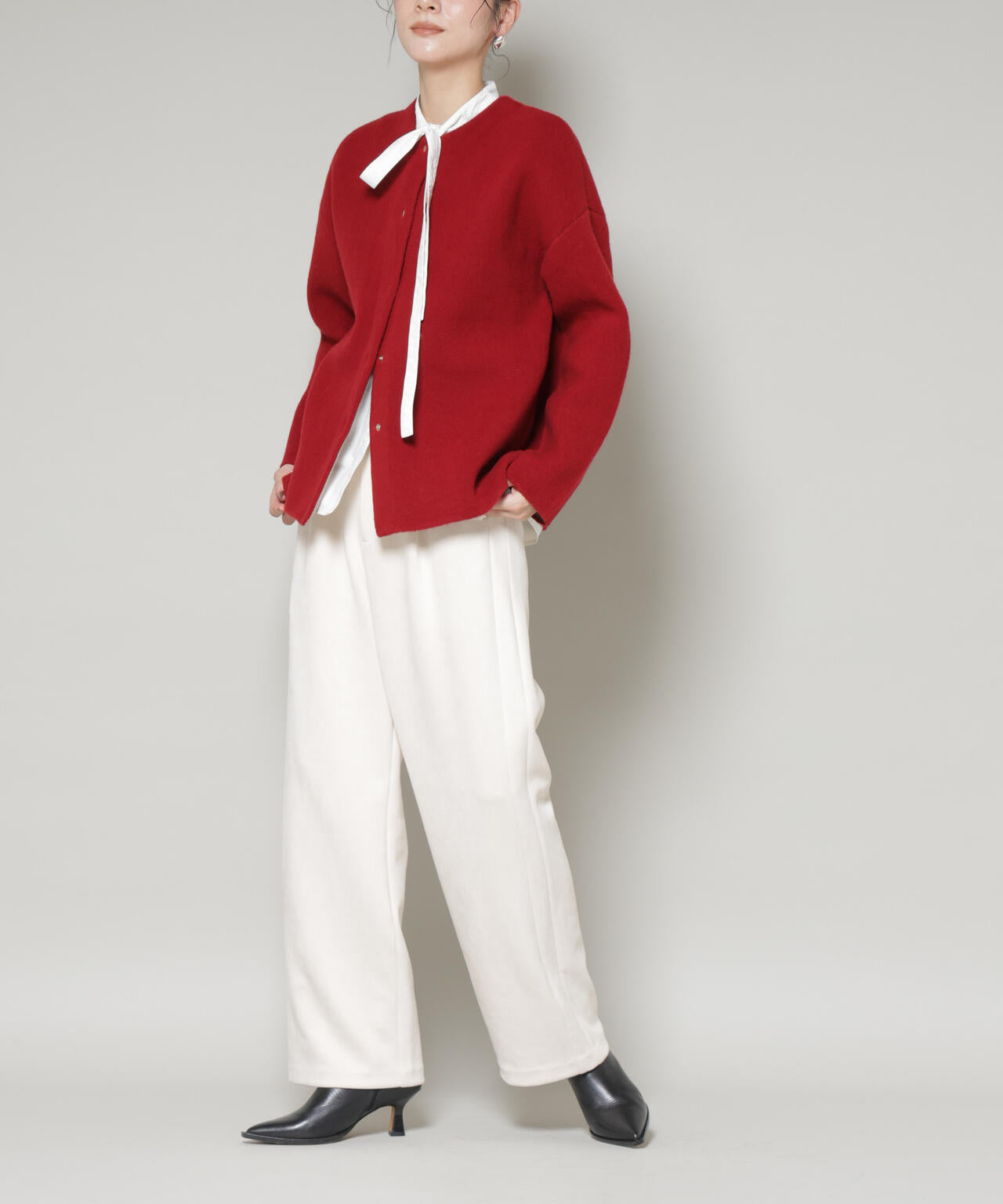 ダブルフェイスニットカーディガン 6695222345