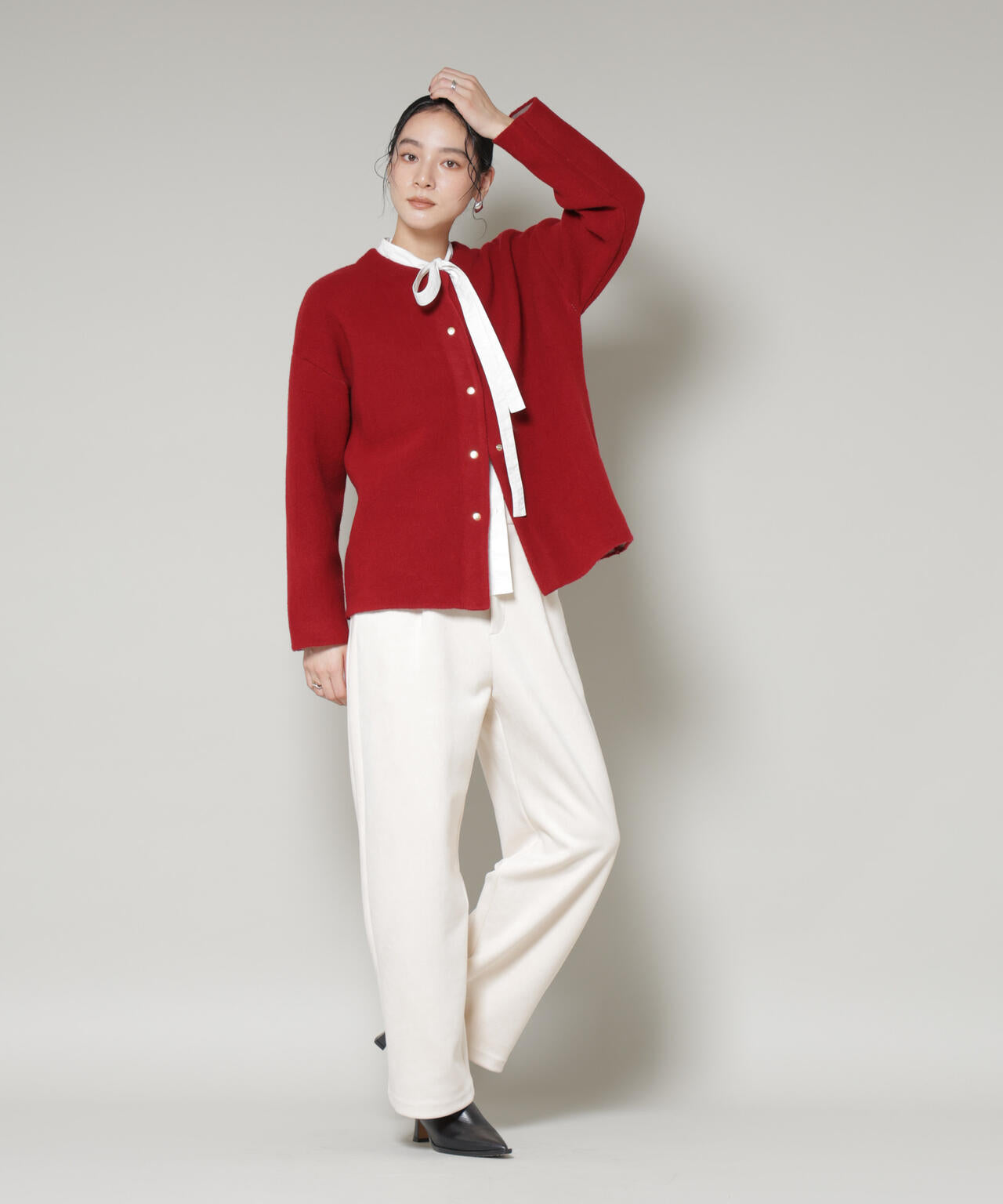 ダブルフェイスニットカーディガン 6695222345