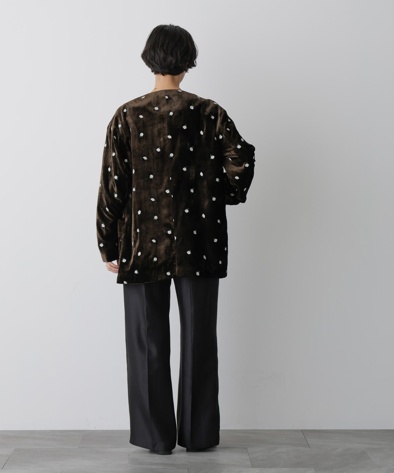 「STEVELOUR」サテンタックワイドパンツ(セットアップ可) 6695227314