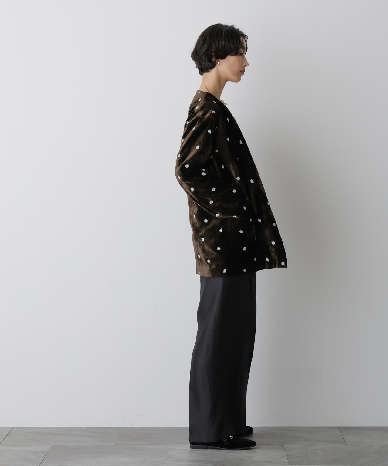 「STEVELOUR」サテンタックワイドパンツ(セットアップ可) 6695227314