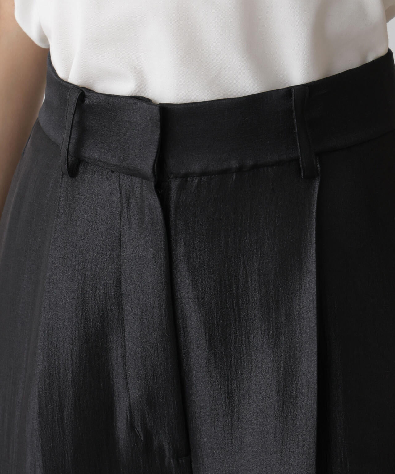 「STEVELOUR」サテンタックワイドパンツ(セットアップ可) 6695227314