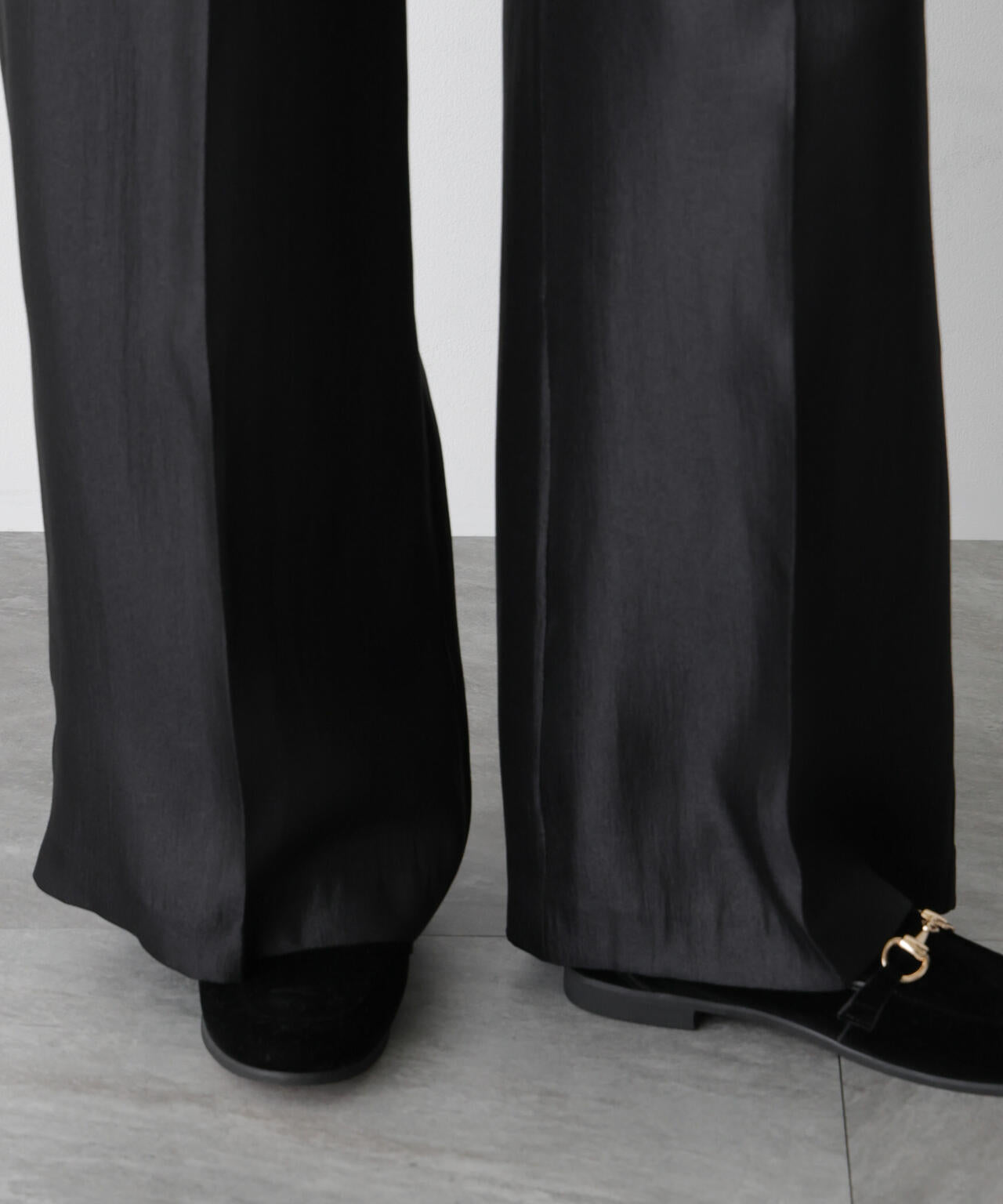 「STEVELOUR」サテンタックワイドパンツ(セットアップ可) 6695227314