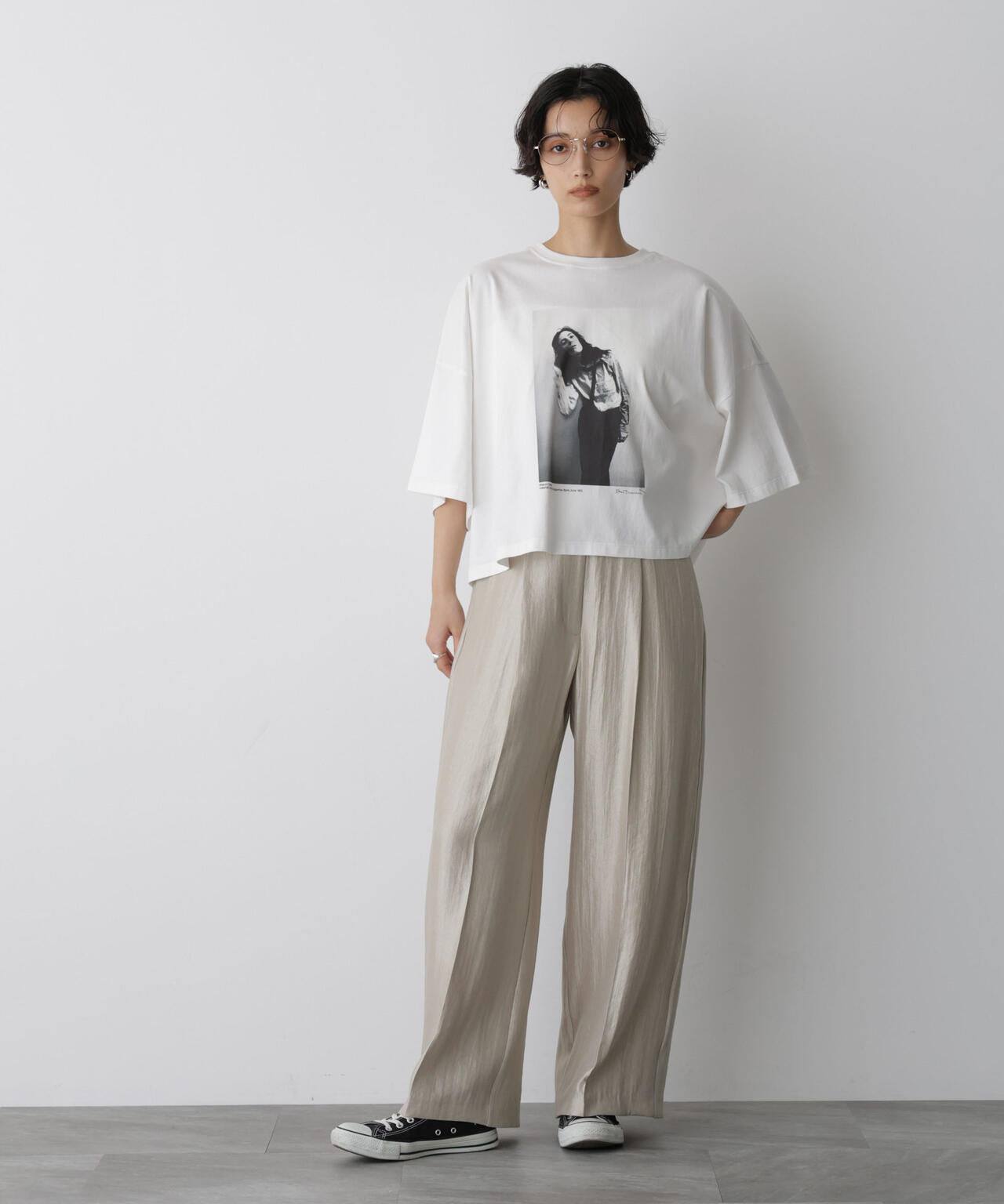 「STEVELOUR」サテンタックワイドパンツ(セットアップ可) 6695227314