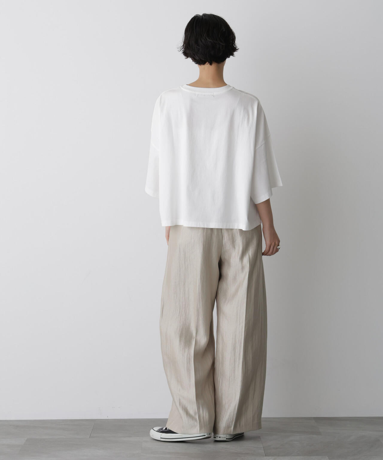 「STEVELOUR」サテンタックワイドパンツ(セットアップ可) 6695227314