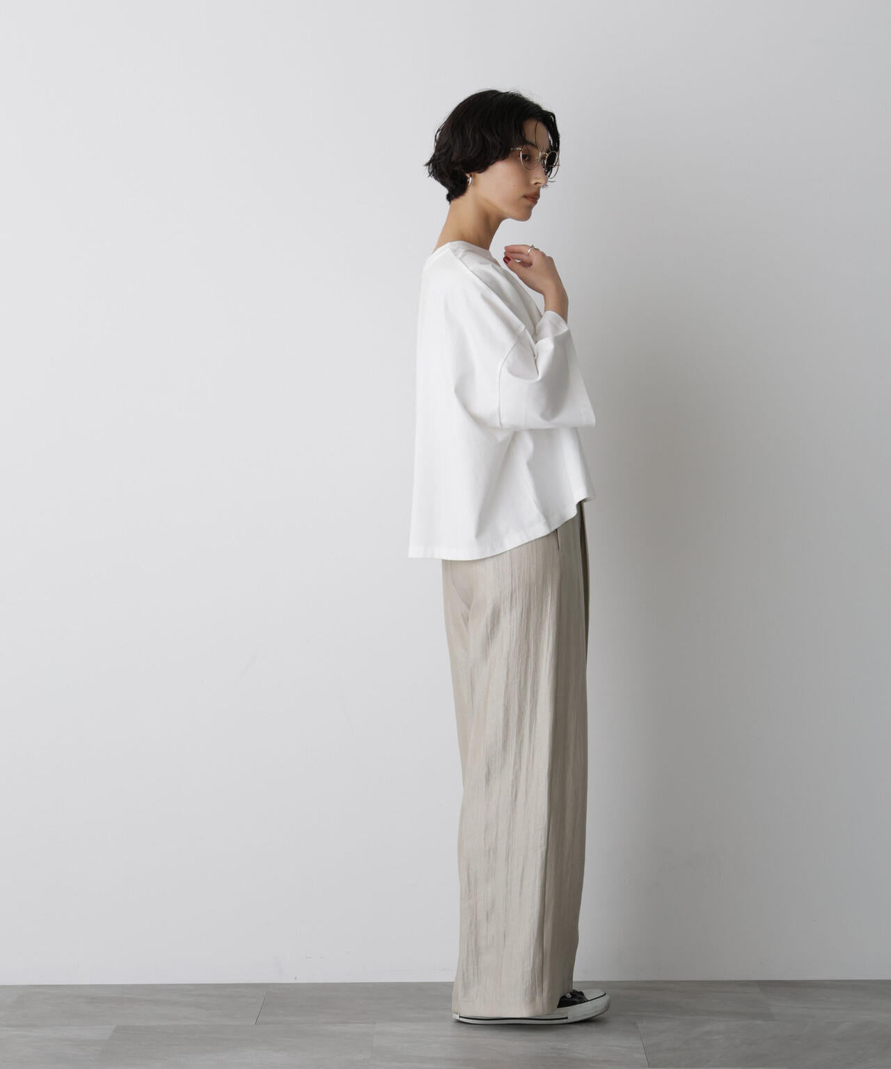 「STEVELOUR」サテンタックワイドパンツ(セットアップ可) 6695227314