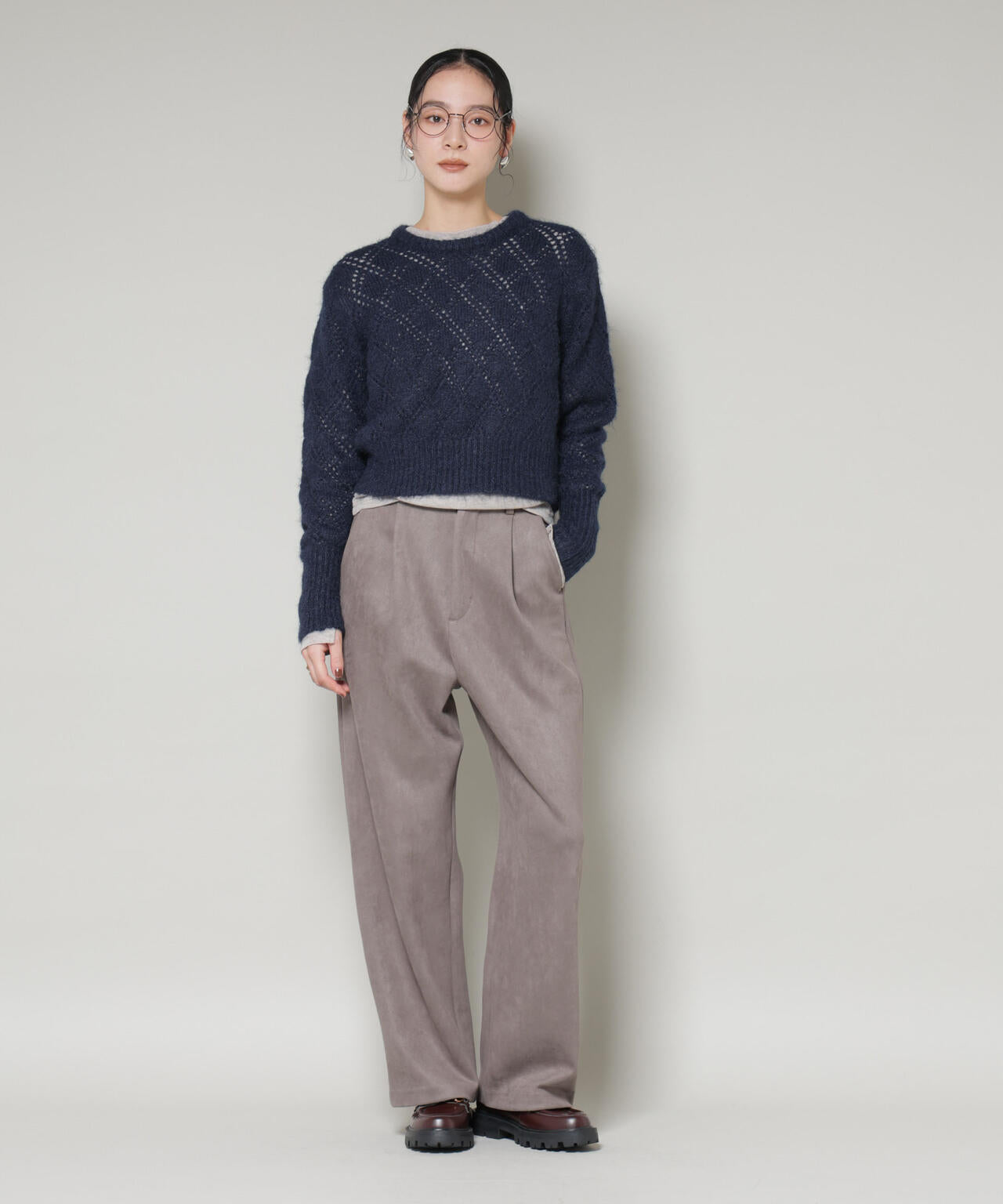 フェイクスエードタックパンツ 6695227322