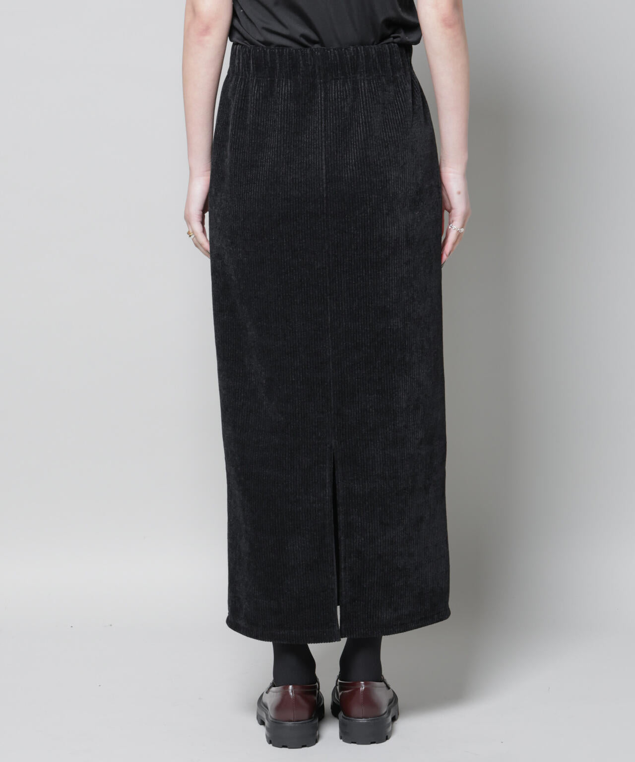 起毛リブカットタイトロングスカート 6695230316