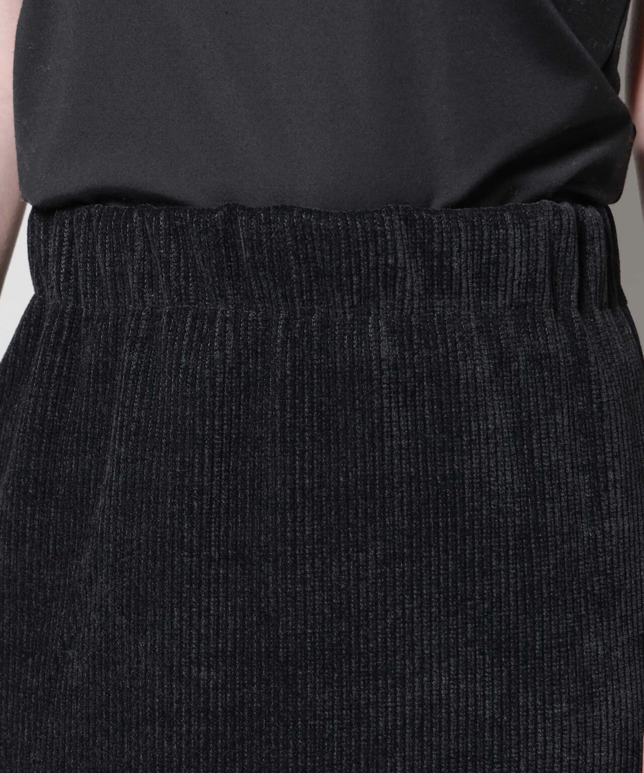 起毛リブカットタイトロングスカート 6695230316