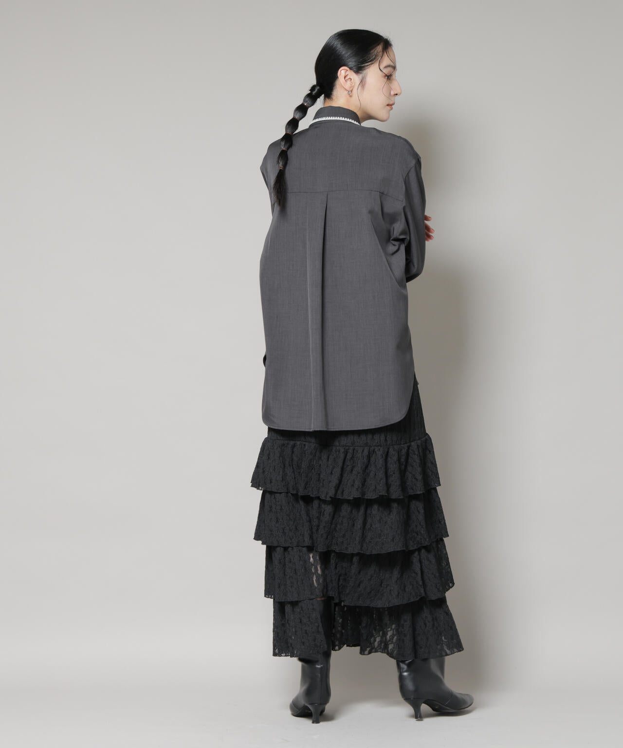 ティアードフリルレーススカート 6695230318