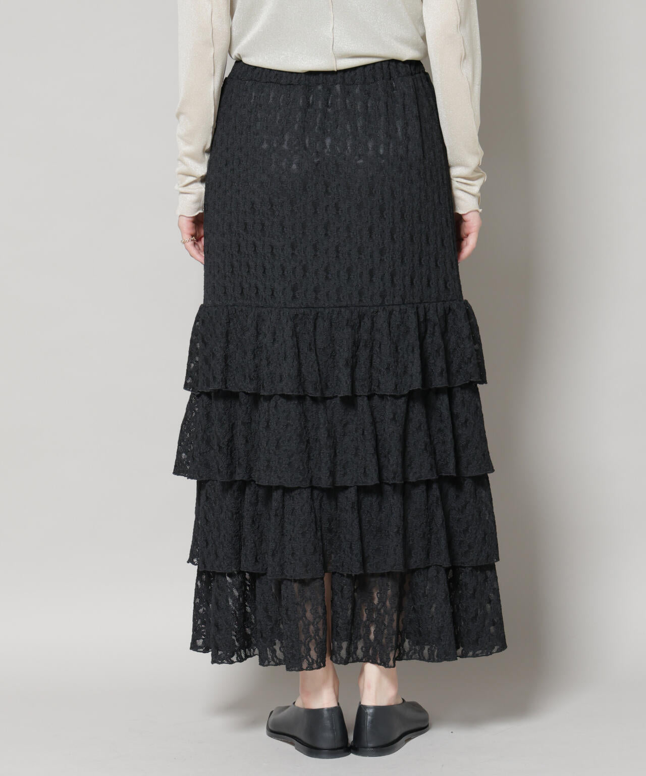 ティアードフリルレーススカート 6695230318