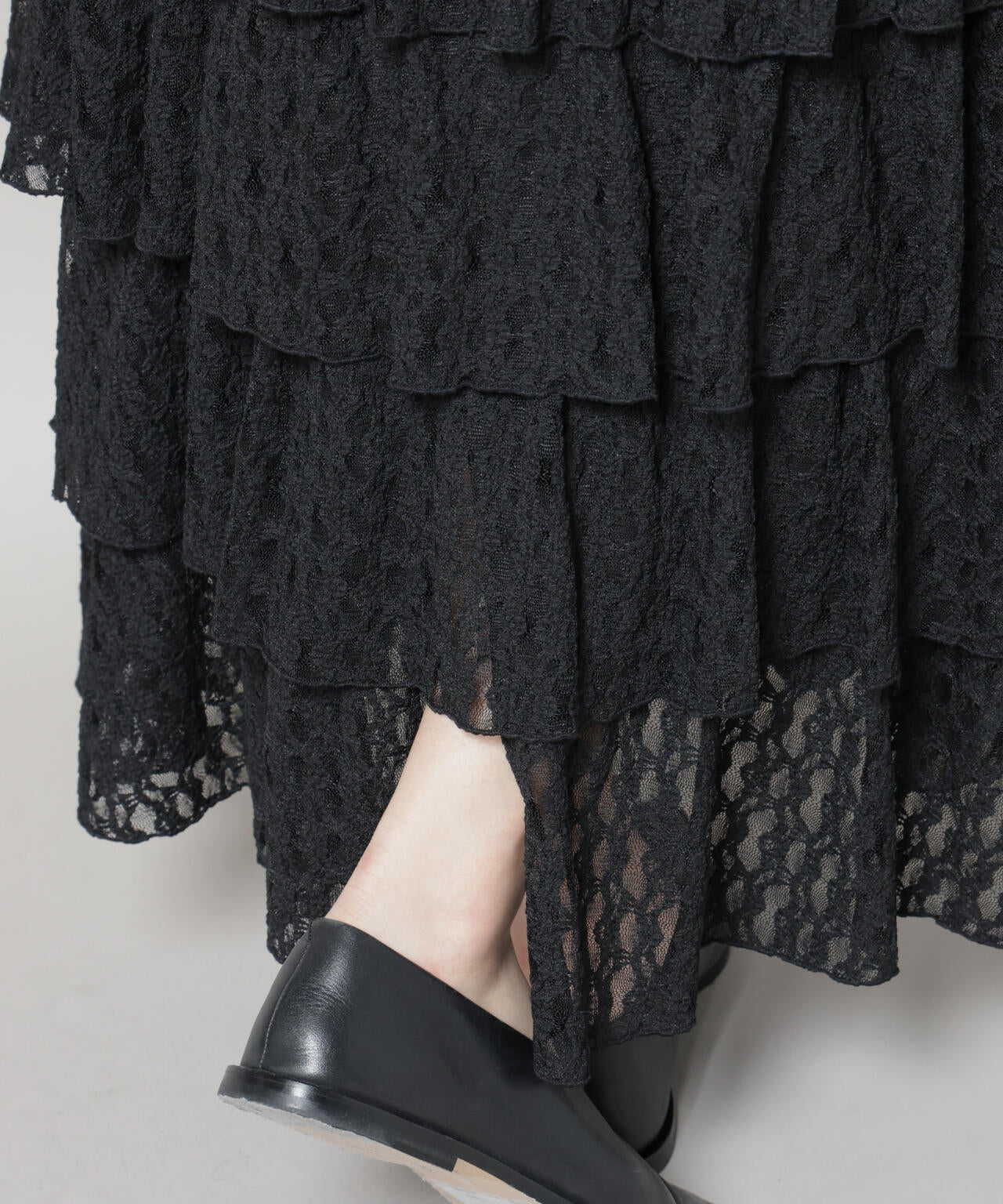 ティアードフリルレーススカート 6695230318