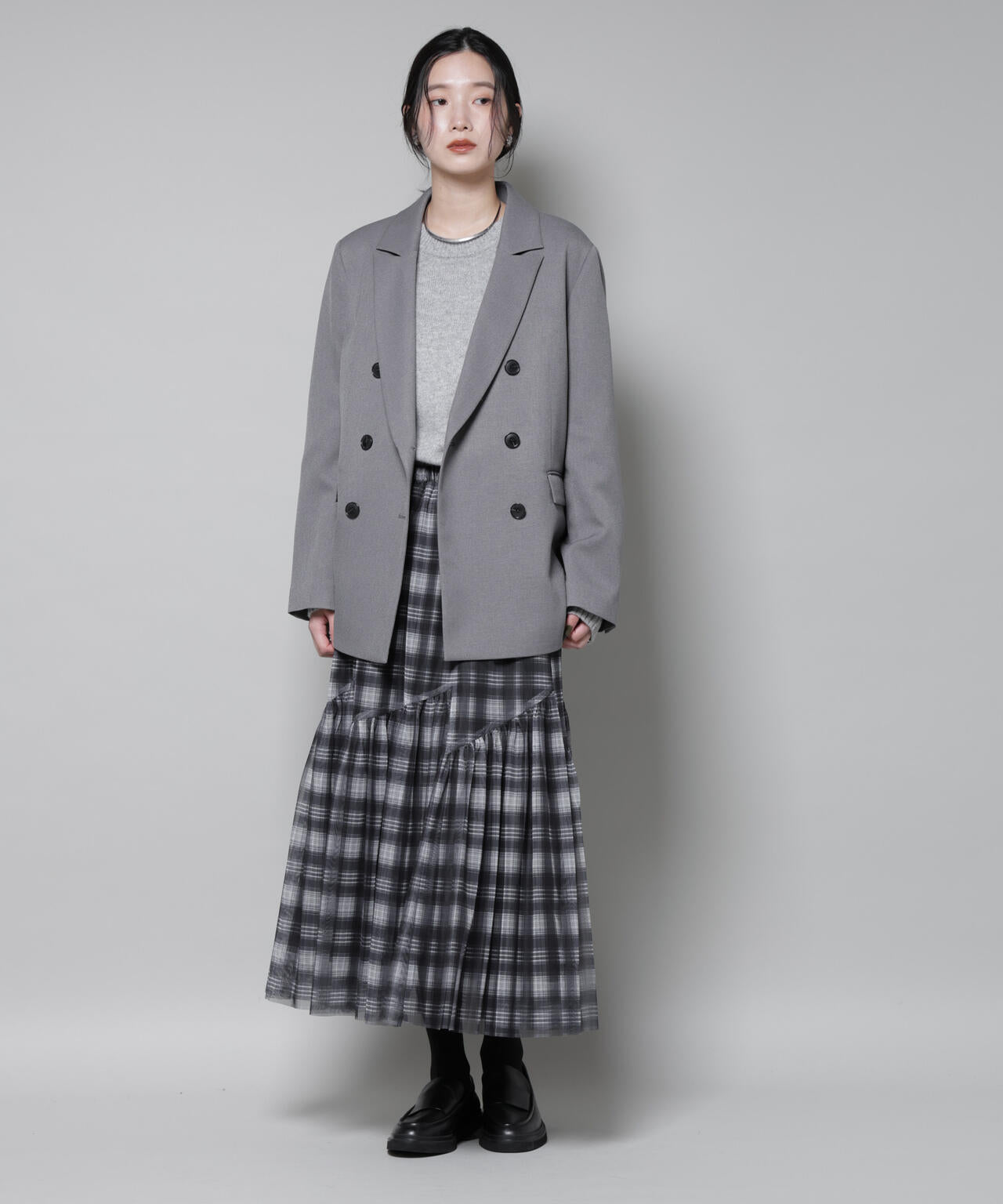 オンブレーチェックチュールスカート 6695230320