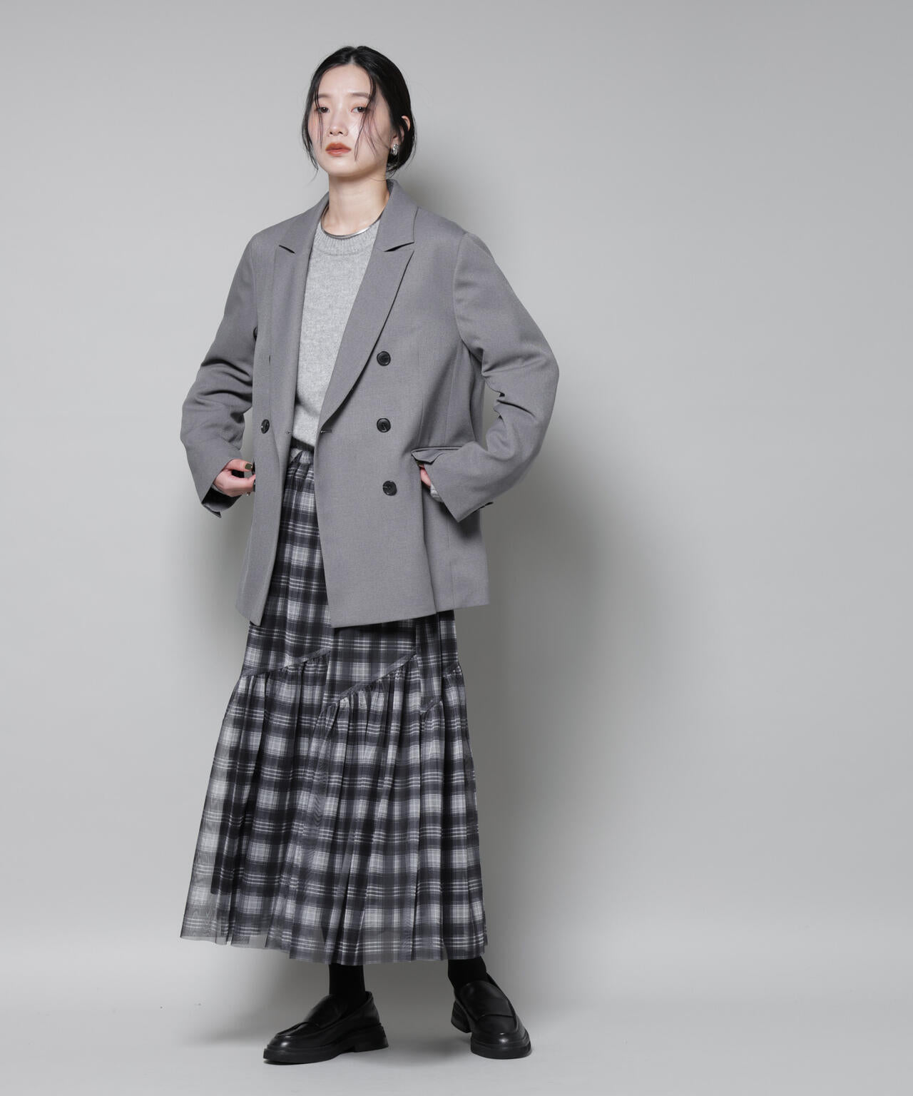 オンブレーチェックチュールスカート 6695230320